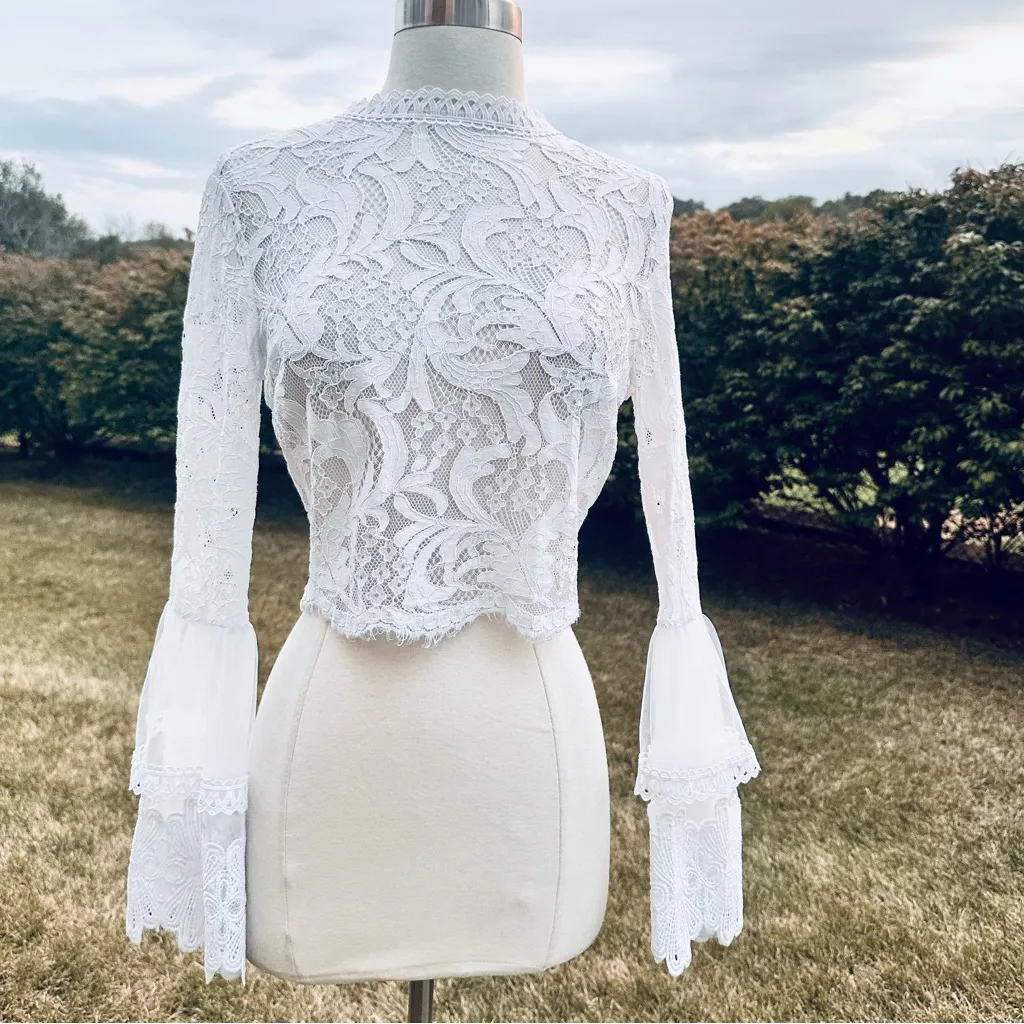 Revamped  White Lace Blouse - Image 3