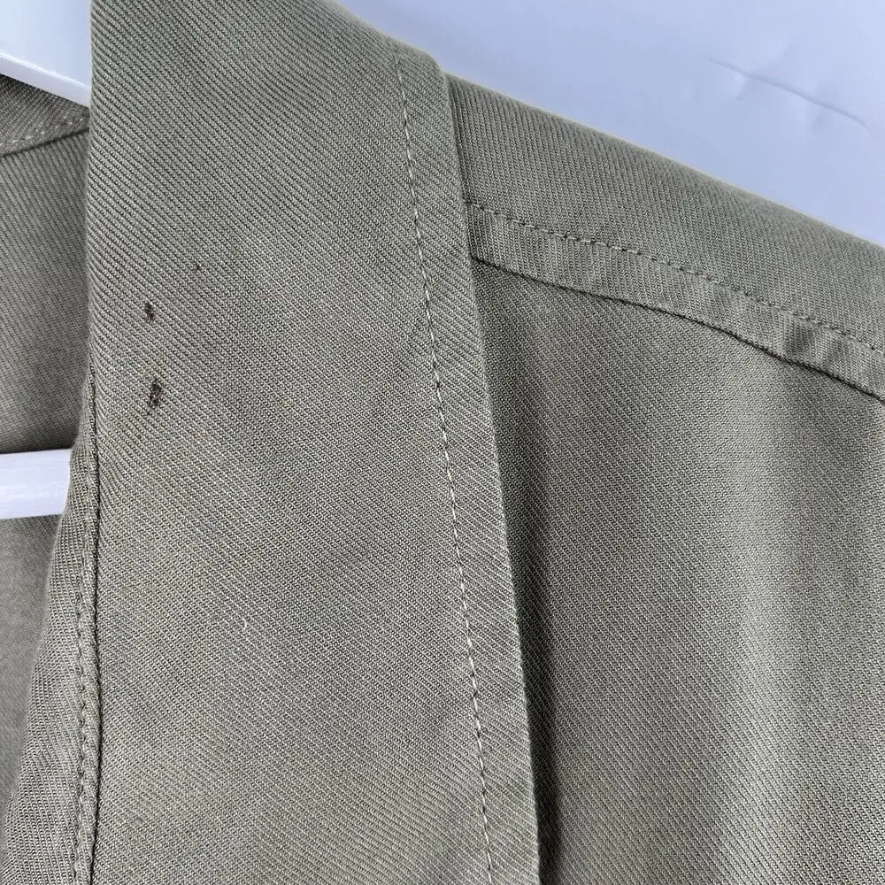 Jessica Simpson Plus 3X Shirt Green Olive Floral Embroidered Long Sleeve Tunic - Image 5