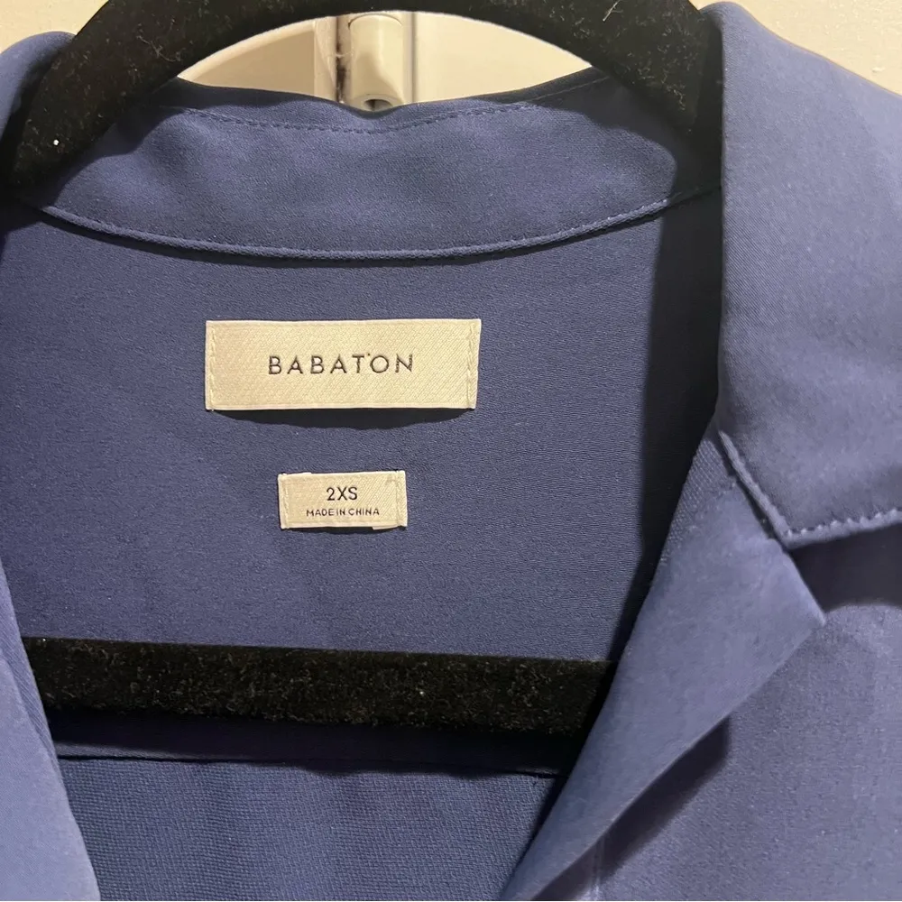 Aritzia Babaton Navy Professor Blouse - Image 5