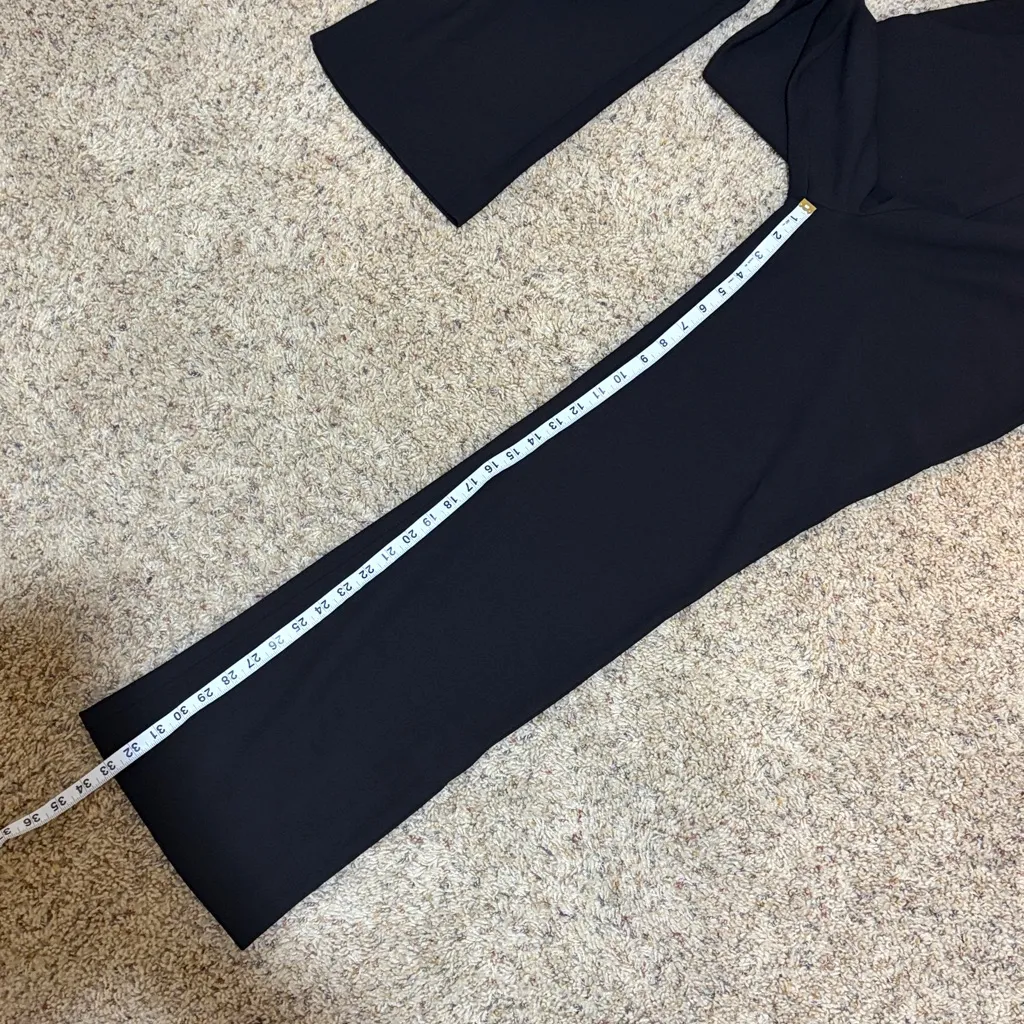 NBD Revolve Granada Black Trouser Dress Pants Split Hem High Waist Size Medium - Image 16