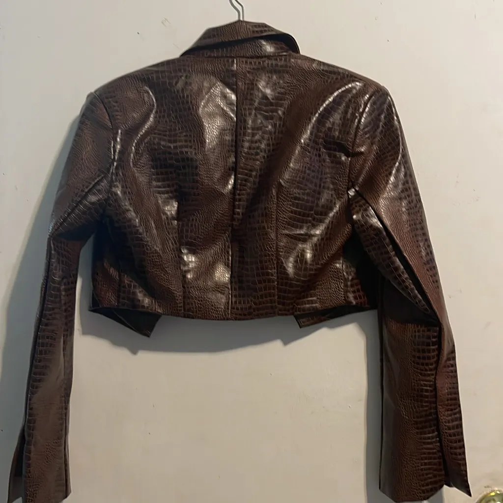 Missguided + Brown Blazer Jacket Size 0 - Image 6