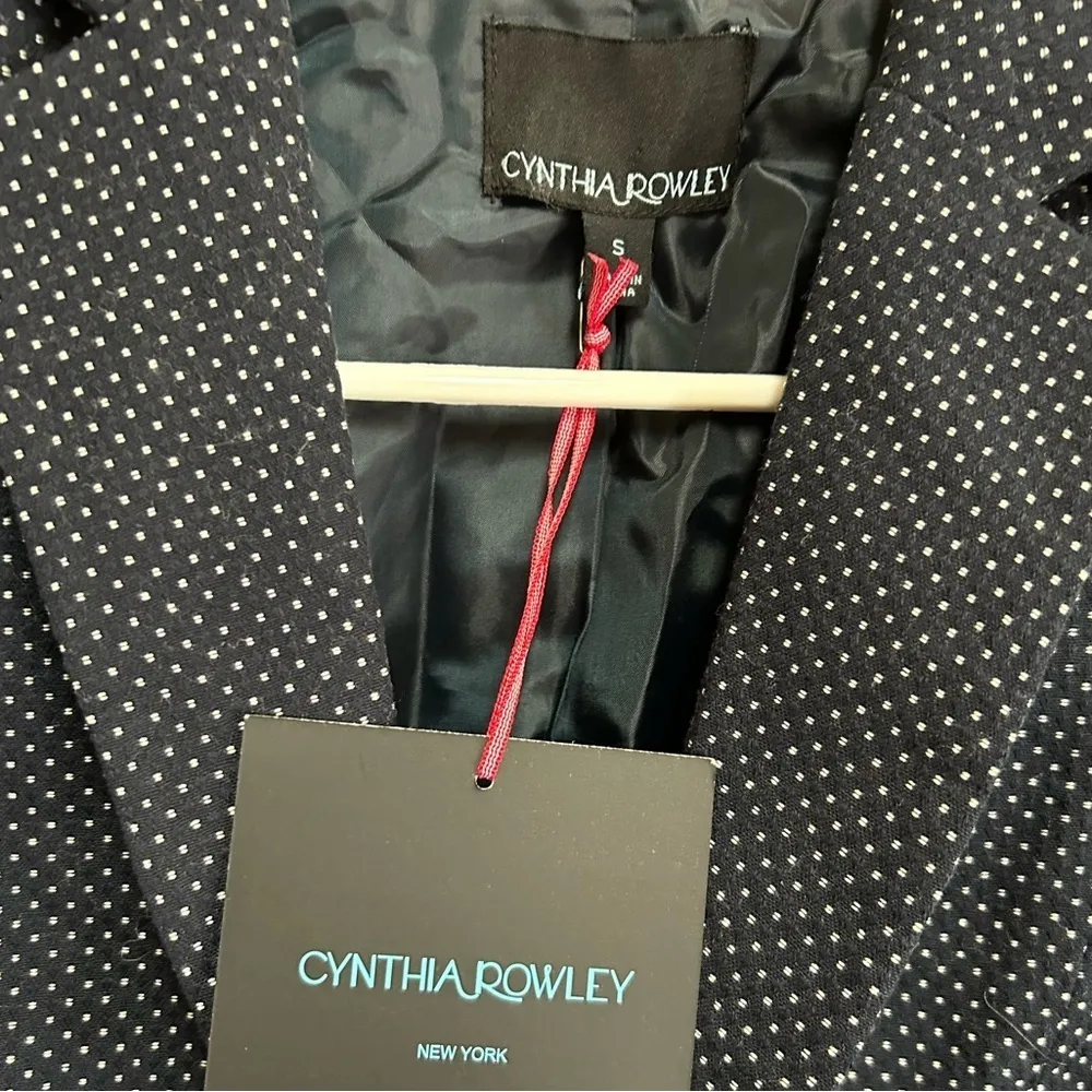 Cynthia Rowley Blazer Women’s Size Small Mini Polka Dot Long Sleeve Career NWT - Image 2