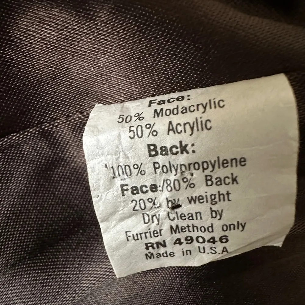 Style VI ltd. Fur Vintage Coat Brown Faux | Chevron Parttern | Classy Oversized Size XL - Image 5