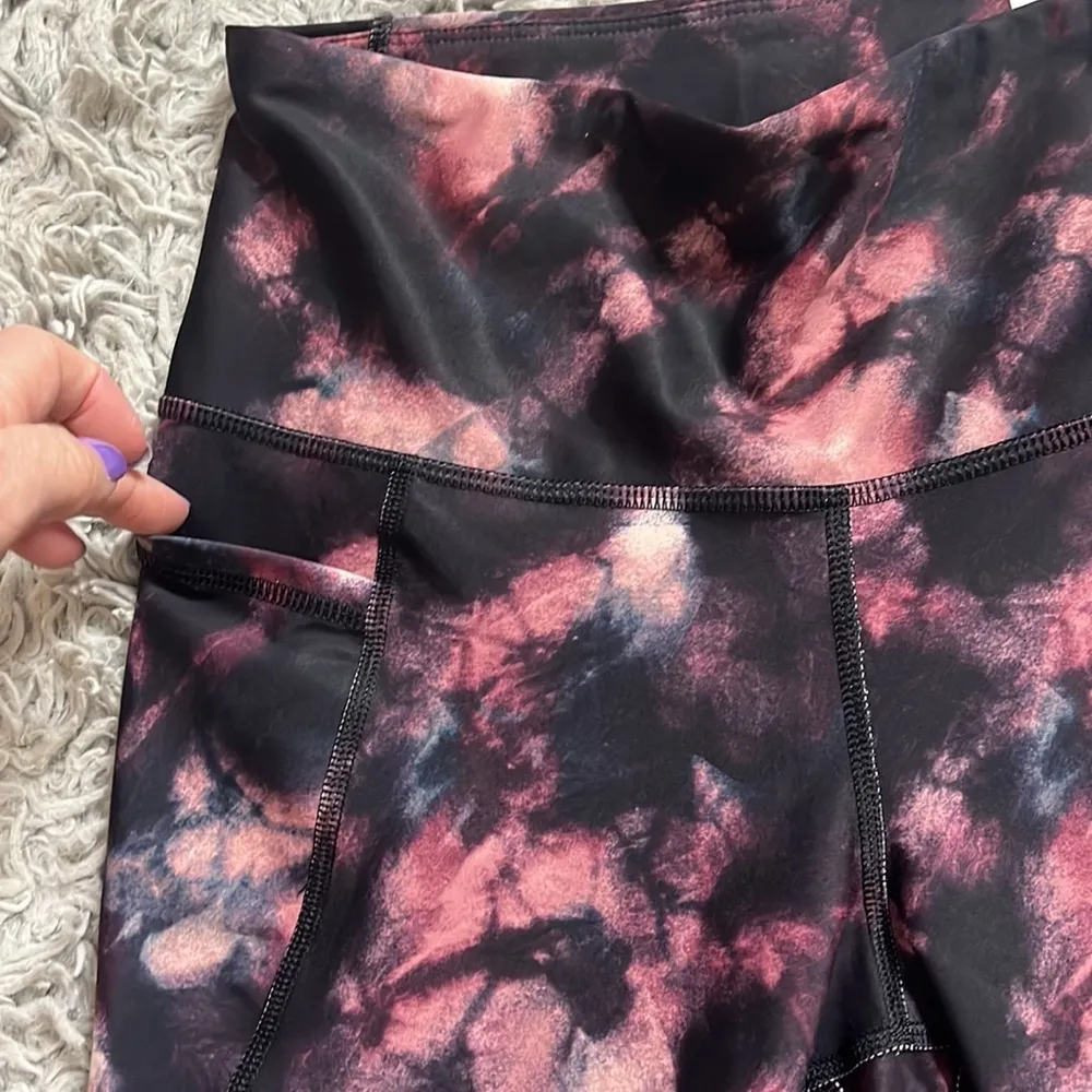 Old Navy Leggings Active Powersoft Tie Dye High Rise 7/8 Ankle M Medium New - Image 3