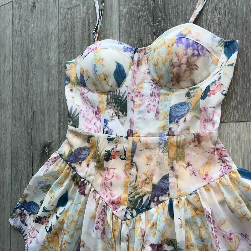 NWT Corset Cami Dress Floral bodysuit S - Image 6