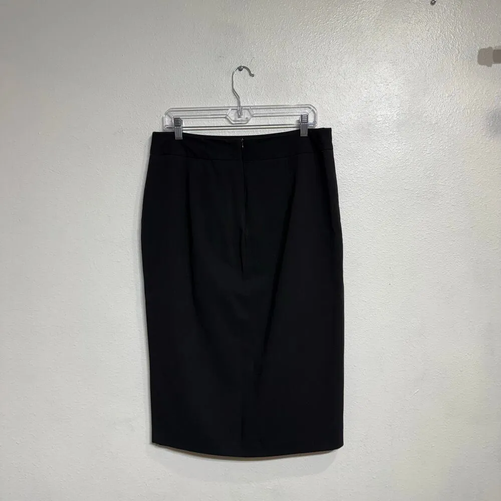 Liz Claiborne Black Midi Pencil Skirt Sz 12 - Image 7