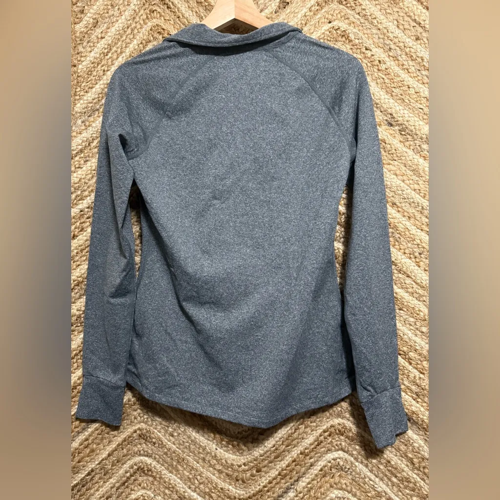 Natural Reflections Gray Quarter Zip Pullover Long Sleeve,Lightweight,Size M - Image 2