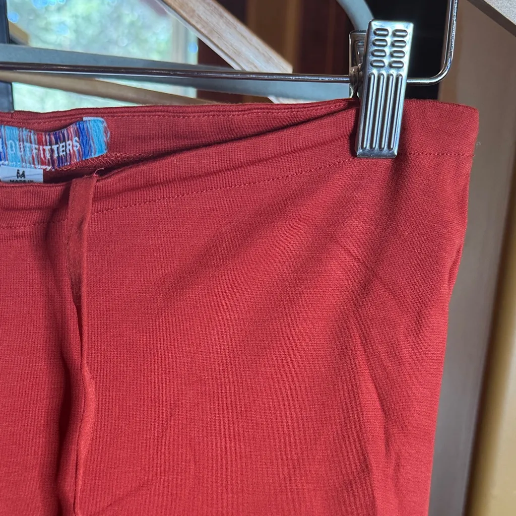 Urban Outfitters Wide Leg Sweatpants Pull On Tie Pumpkin Orange Size Medium - Image 3