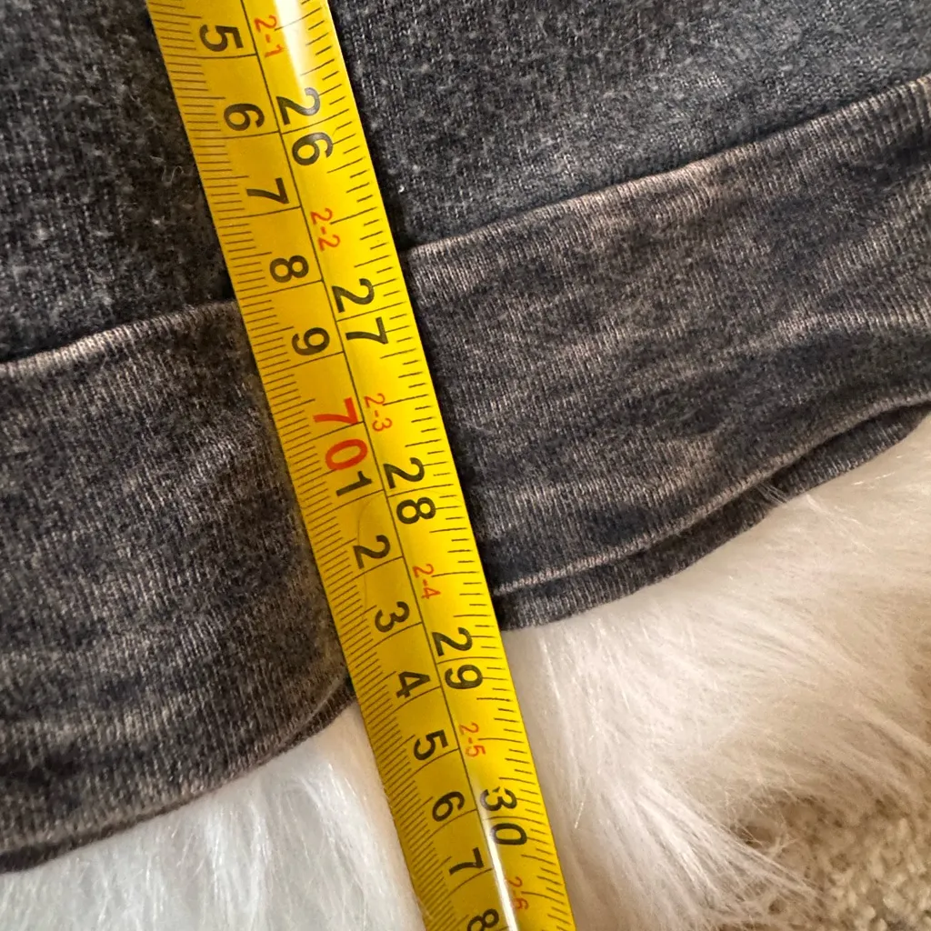 T*Party Size S Distressed Black Acid Wash Crewneck - Image 7