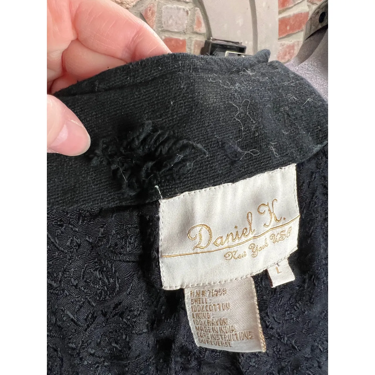 Jacket embroidered cat funky glass buttons Black Size L - Image 12