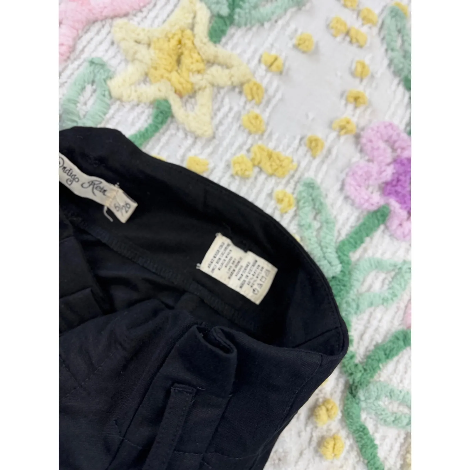 Indigo REIN Black Pleated High Waist Trousers Women's Size 5 6 - Image 6