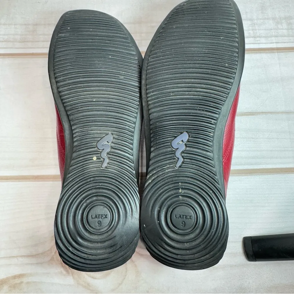 Ecco Dark Barn Red Leather Slip-On Loafer Shoes with Zipper Black Rubber Sole - Image 8