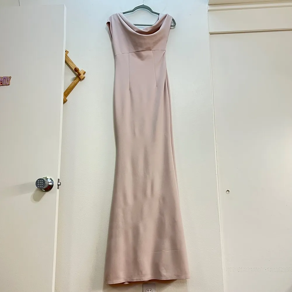 Katie May Hannah One Shoulder Crepe Gown - Image 3