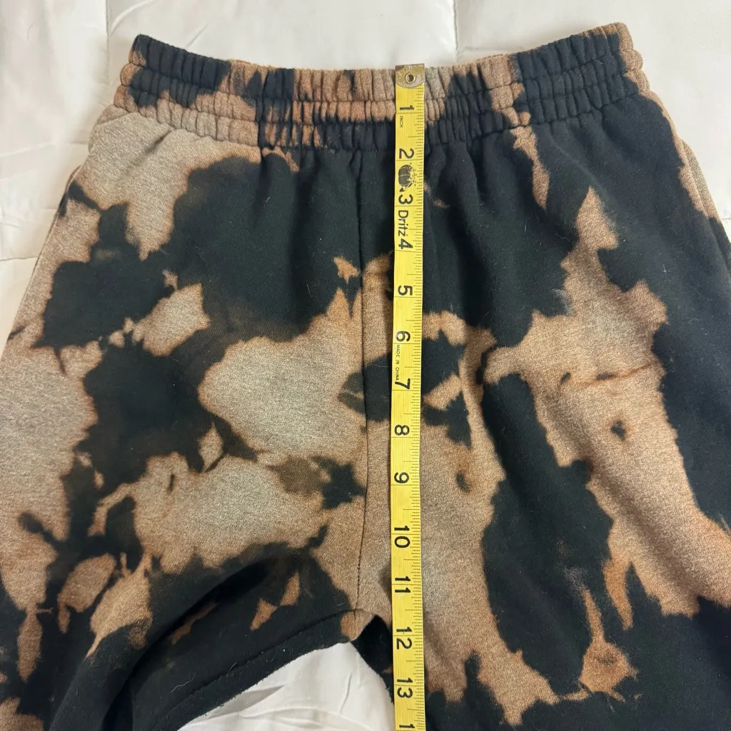 Earthy Bleach Dyed Lounge Set Small Cropped Sweatshirt Joggers Grunge Cozy Brown - Image 12