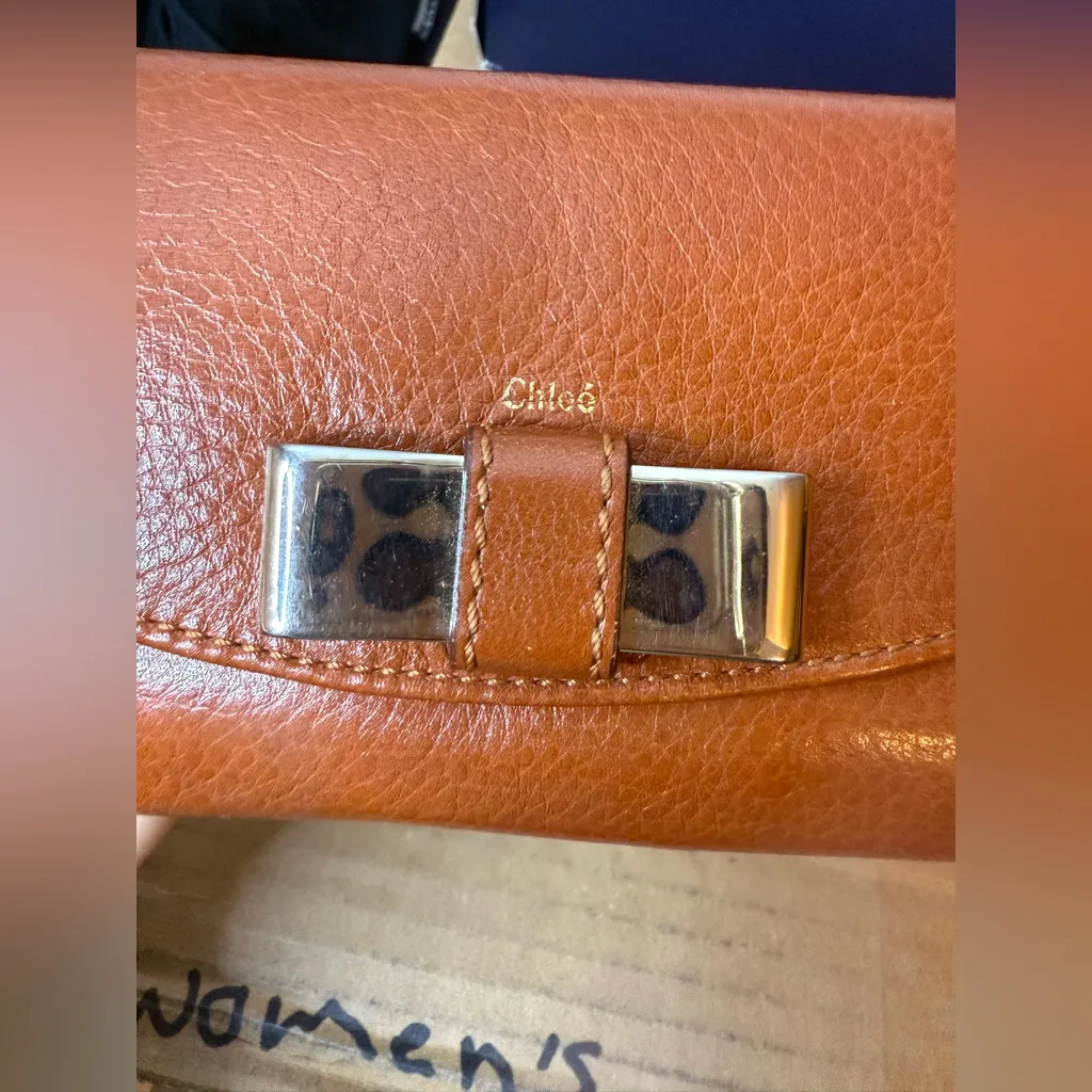 Chloe Nut Leather Lily Continental Wallet - Image 8