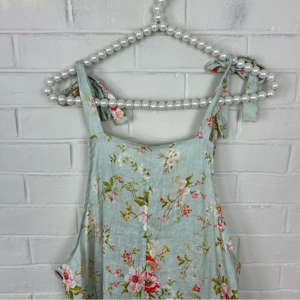 12th Tribe NWT  Floral Linen Overalls Size S - Image 4