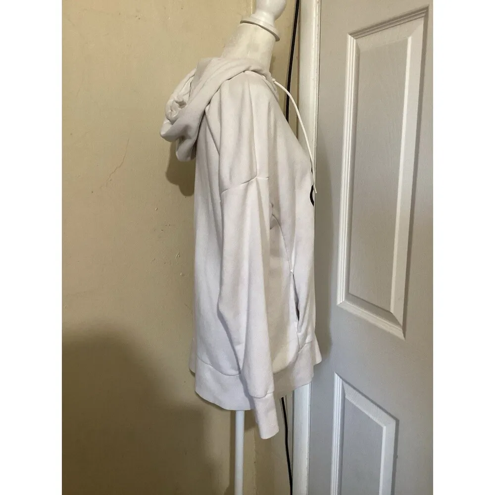 Adidas Beige Womens Essential Logo Fleece Hoodie M - Image 3