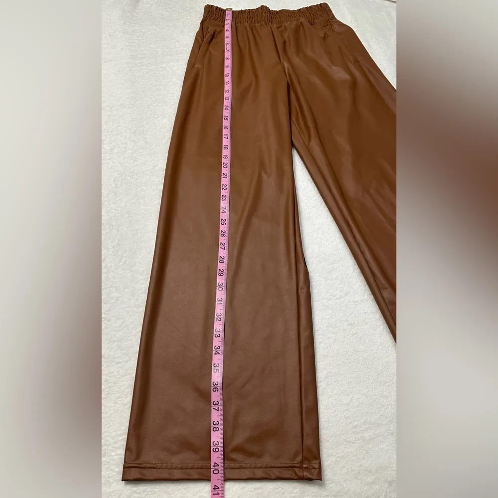 OFFLINE By AERIE | Real Luxe Faux Leather Wide Leg Pant With Pockets Size XS|TP - Image 7