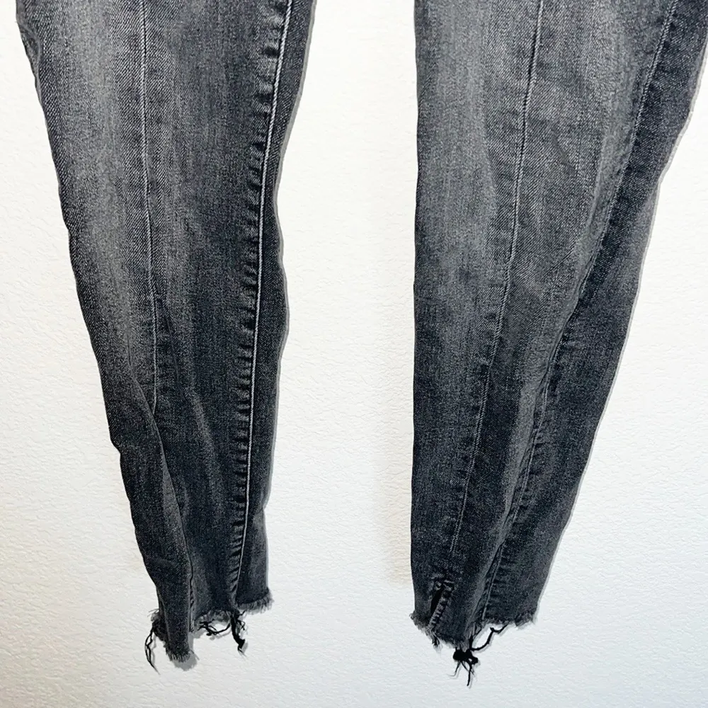 All Saints Grace Women's Washed Black Midrise Raw Hem Skinny Jeans - Image 3