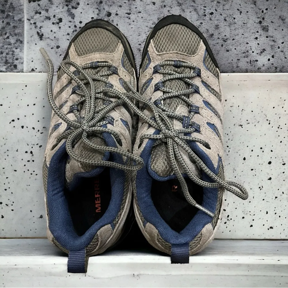 Merrell Moab 2 Ventilator Waterproof Hiking Shoes Smoke/Blue Women’s - Image 2