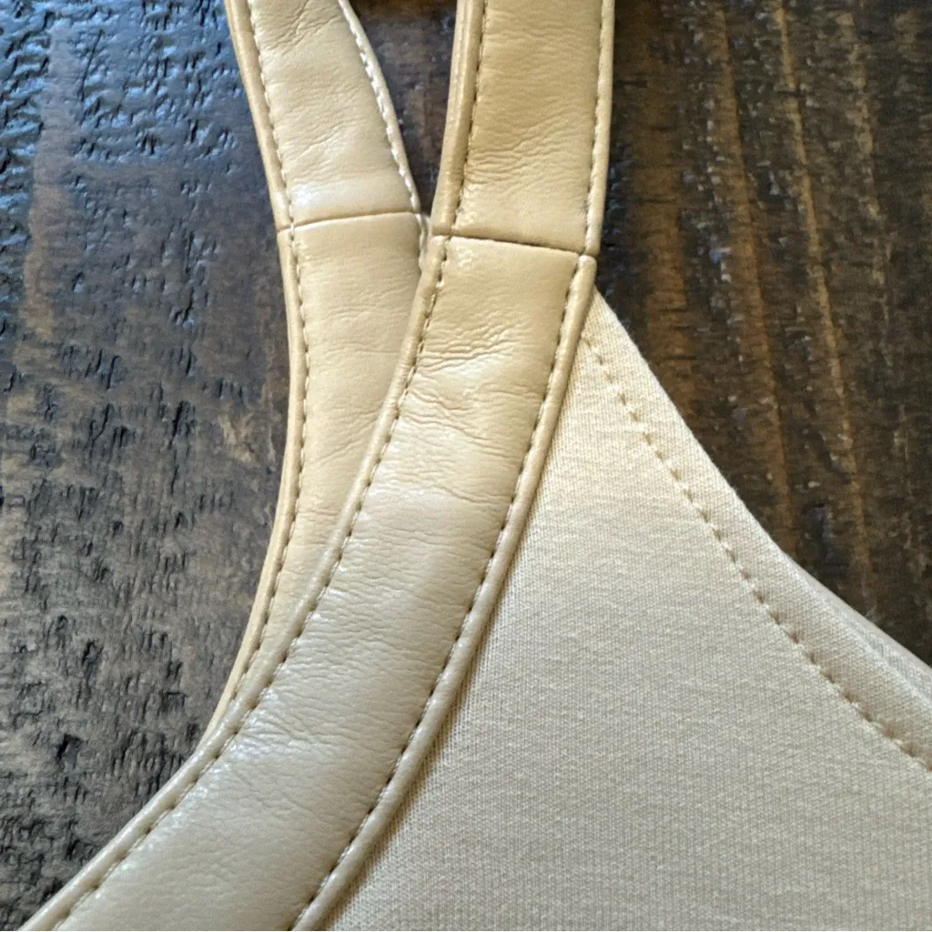 Genuine Leather, Neutral Tank Size XS Tan - Image 8