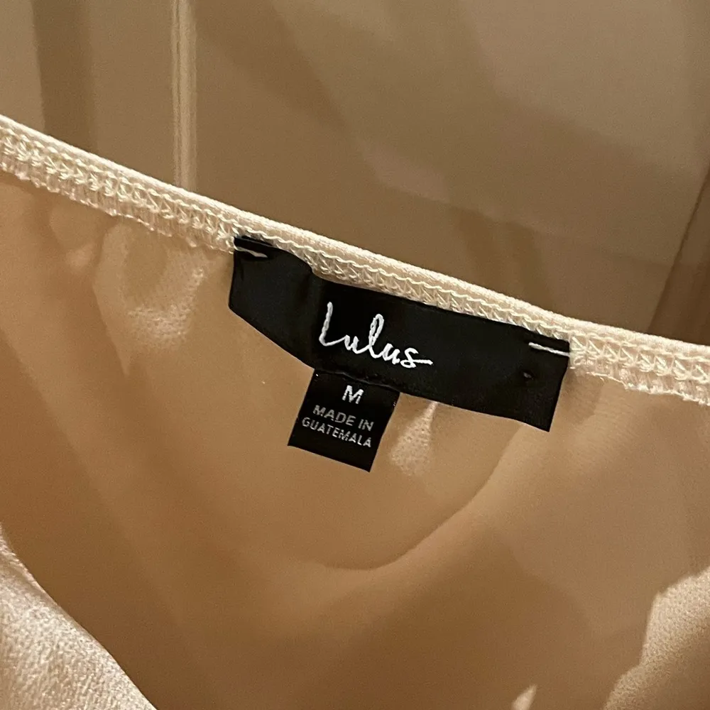 Lulu’s Gold Satin Bodysuit Cowl Neck Top - Image 2