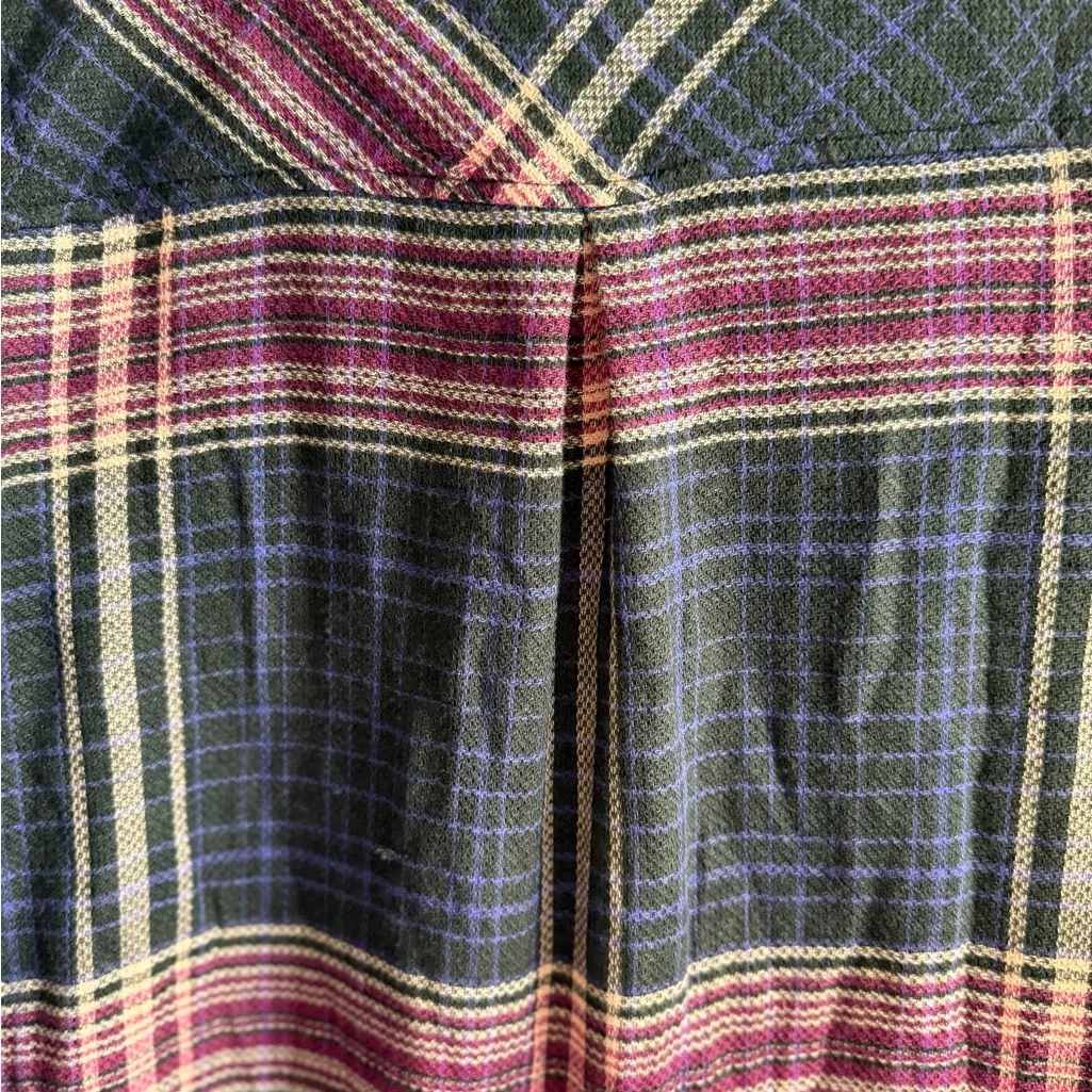 Anthropology Cloth & Stone Navy and Pink Plaid Tunic Dress/Top Size M - Image 13