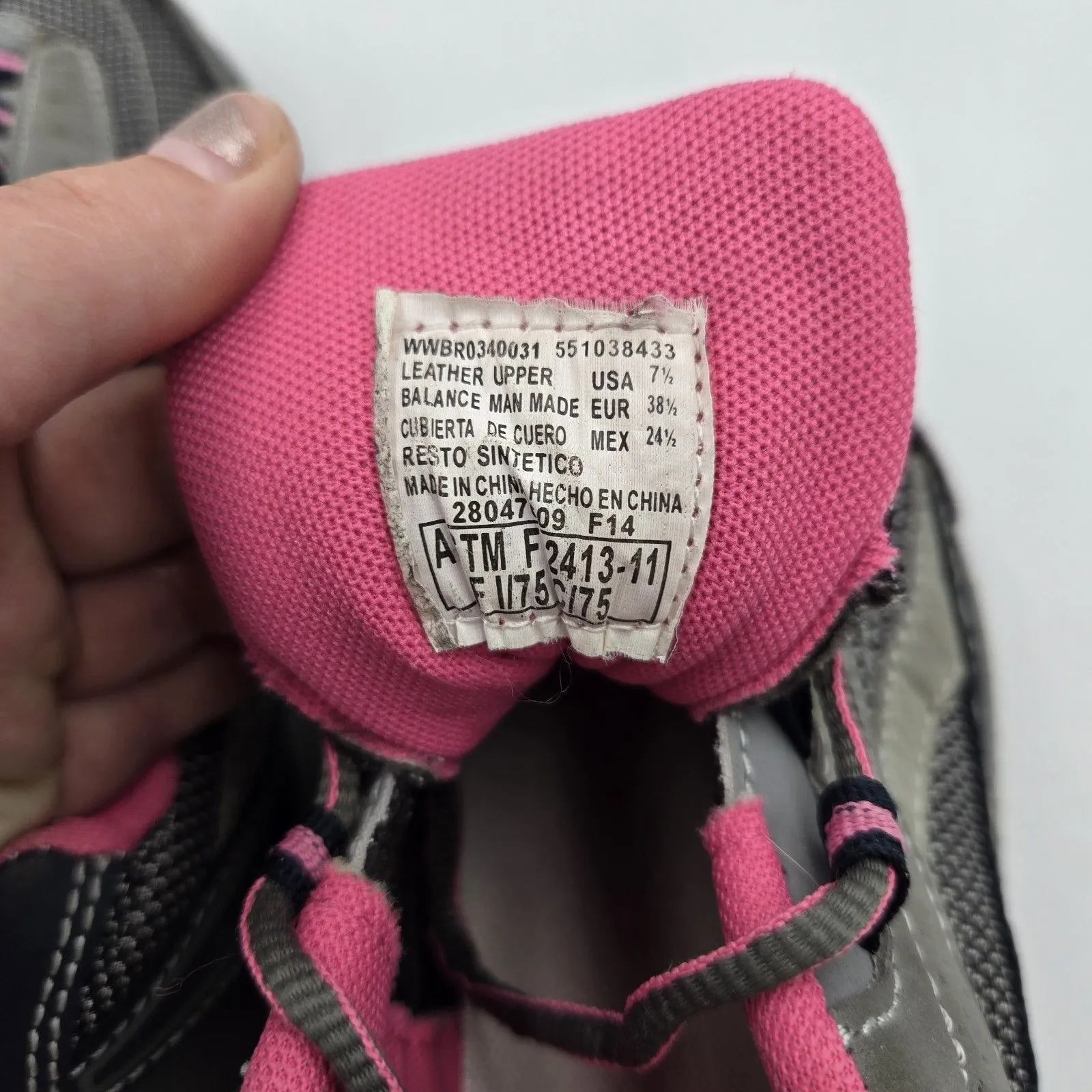 BRAHMA Sarah Steel Toe Work Shoes Sneakers Boots Women’s Size 7.5 Pink Gray - Image 5