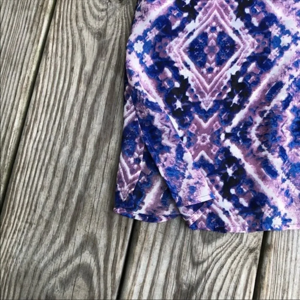 Show Me Your MuMu Diamond Tie Dye Semi Sheer Top Small - Image 3