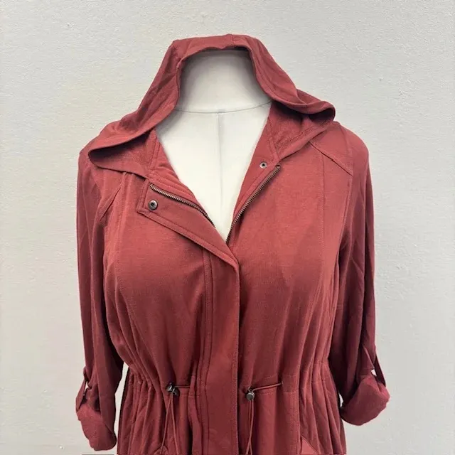 Torrid Brick Red Fleece Anorak Jacket - Size 18/20 (2) - Image 6