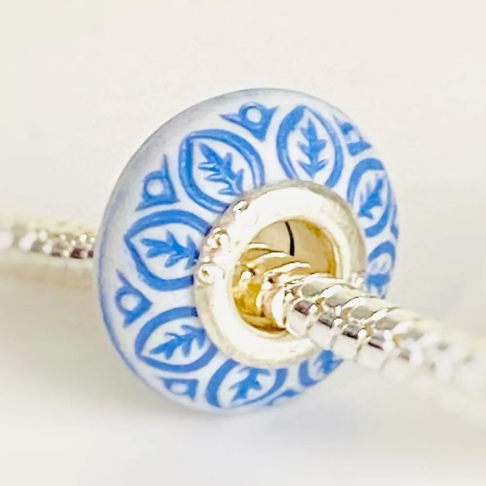 White Blue Bracelet Charm DIY Craft Beads - Image 2