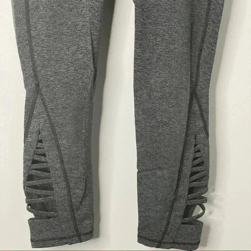 𝅺ATHLETA Grey Spacedye Criss-Cross Capri XS - Image 3