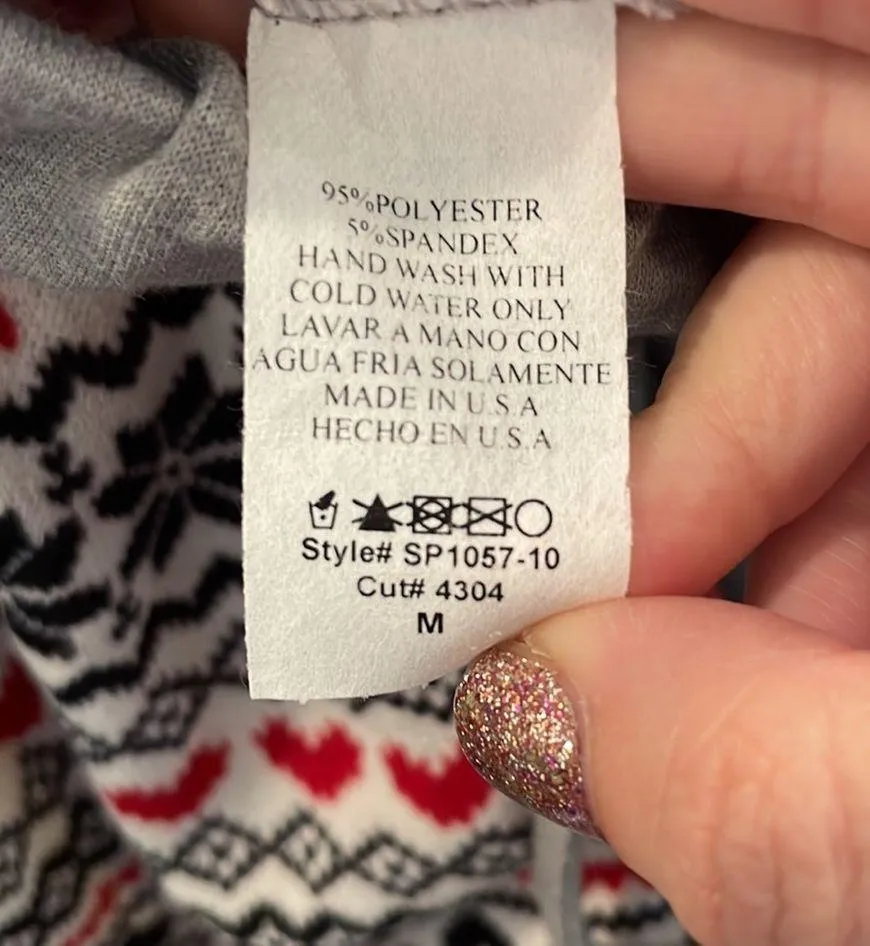 Heimish USA Reindeer Christmas Sweater Jogger Pants Size Medium - Image 5