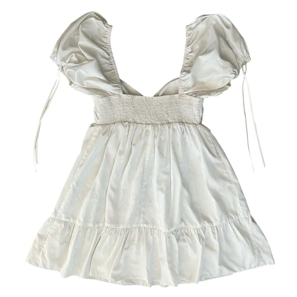 Amanda Uprichard Women’s Sicily Puff Short Sleeve White Mini Dress Size M - Image 7