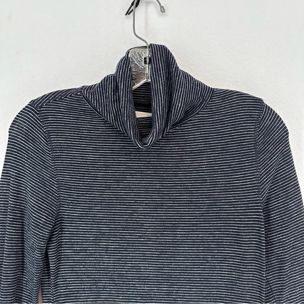 Lou & Grey Turtle Neck Long Sleeve Shirt Woman’s XS Navy Blue - Image 2