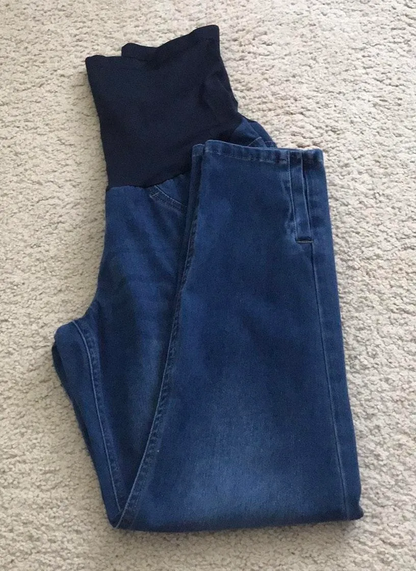 MATERNITY JEANS DARK BLUE SIZE L - Image 4