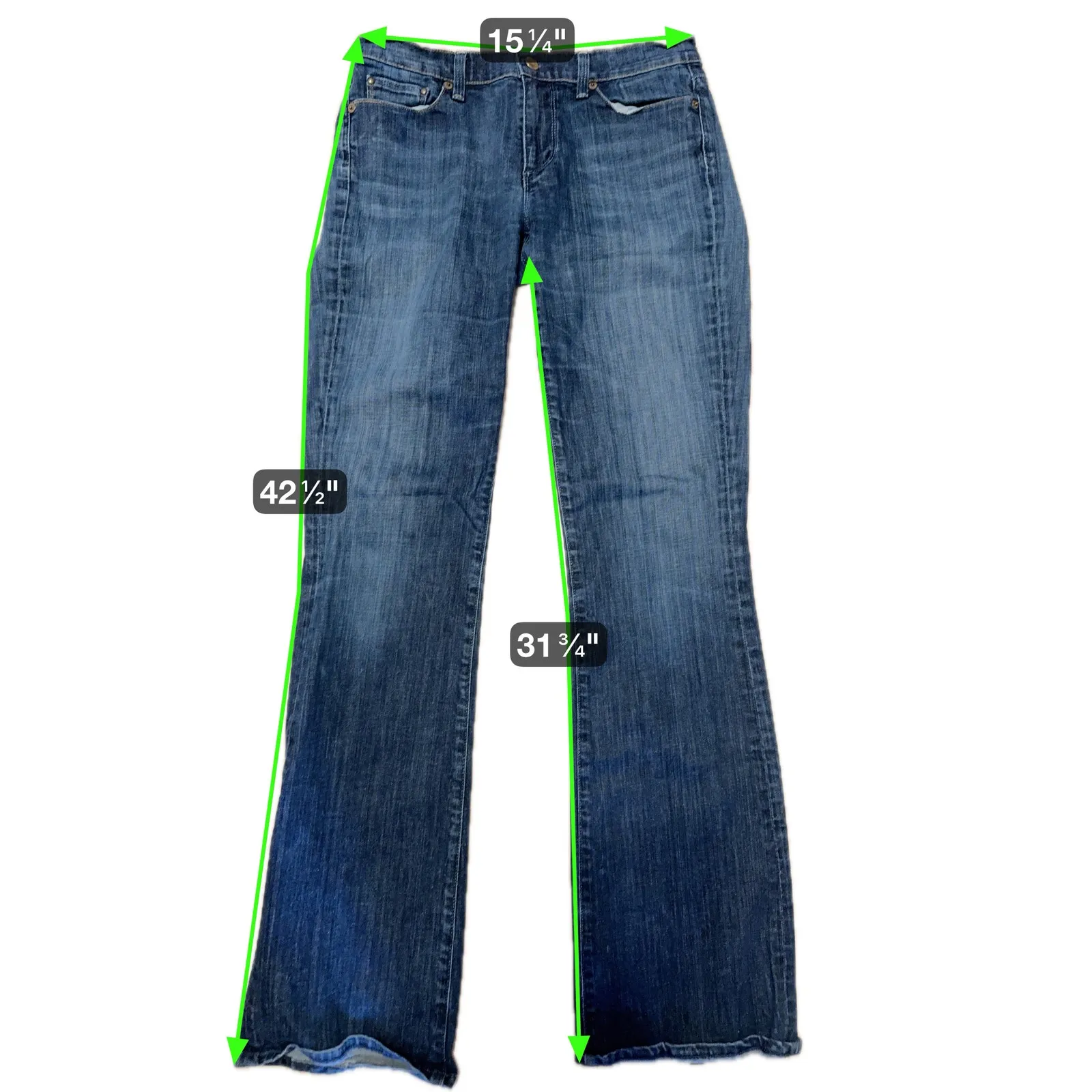 Citizens Of Humanity Low Rise Bootcut Jeans Sz 30 Medium Wash Stretch Denim USA - Image 11