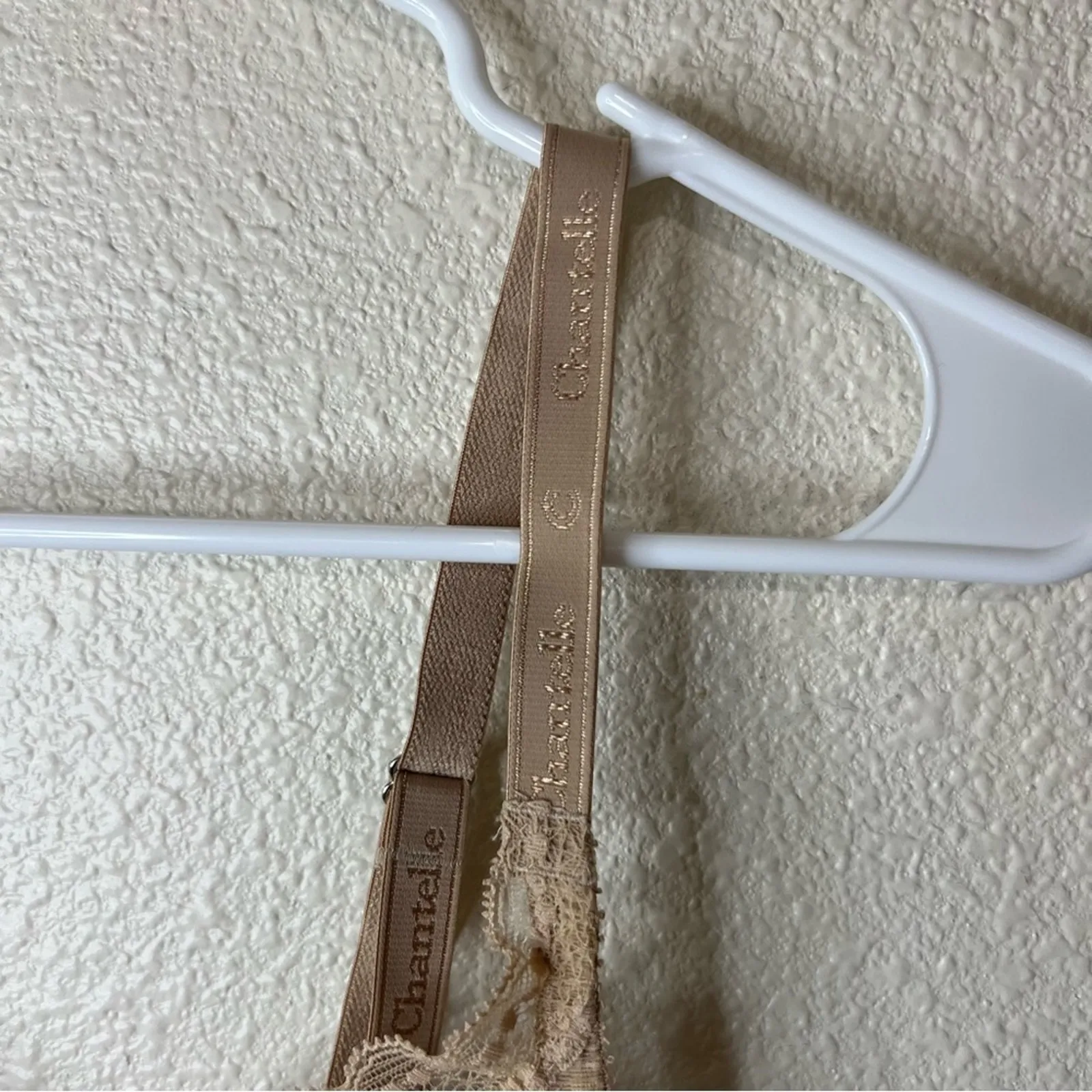 Chantelle nude tan lace C Chic Sexy Push-Up UW Bra Lined Underwire bra 32DD - Image 6