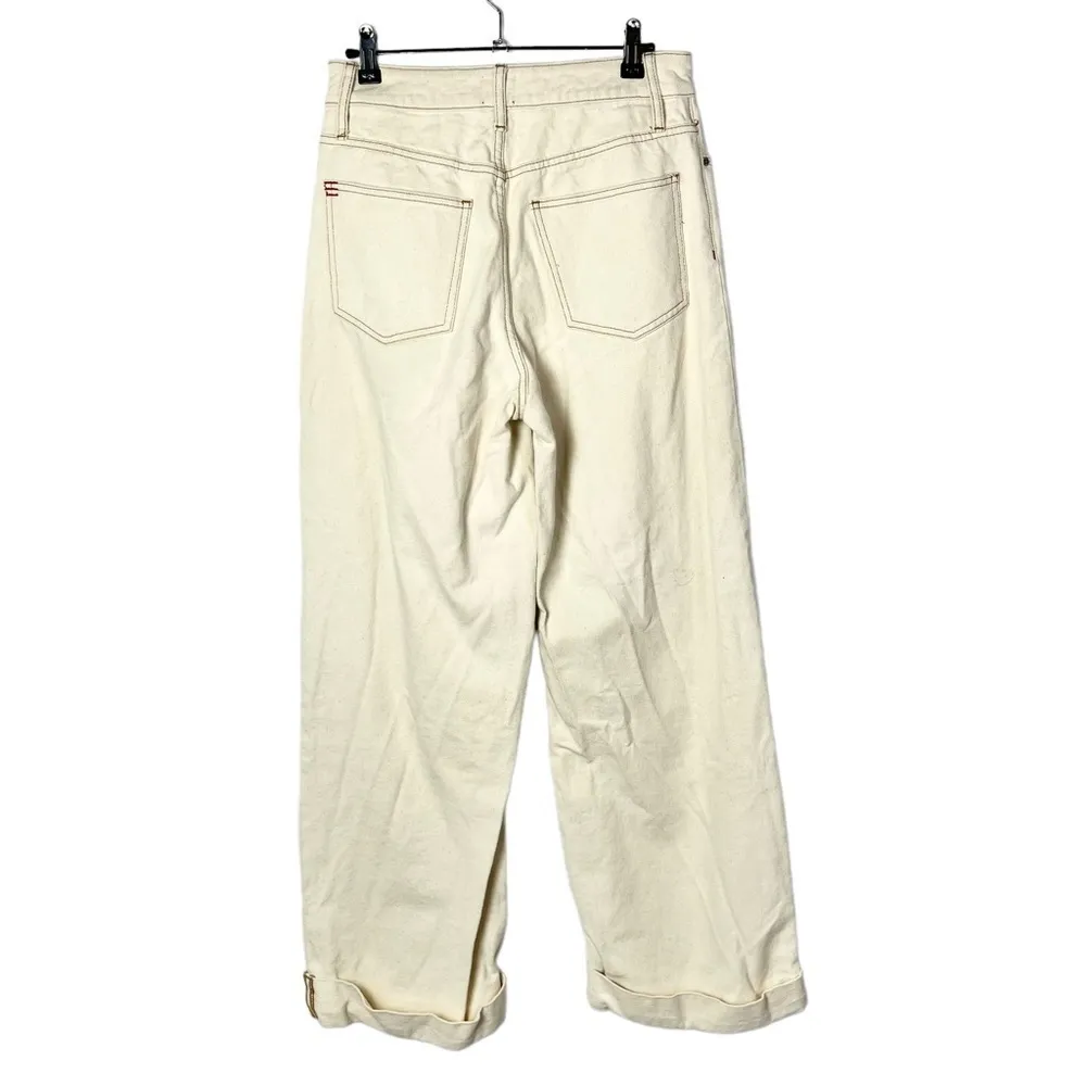 Urban Outfitters BDG Off White Stovepipe High Rise Wide Leg Jeans 27 - Image 4