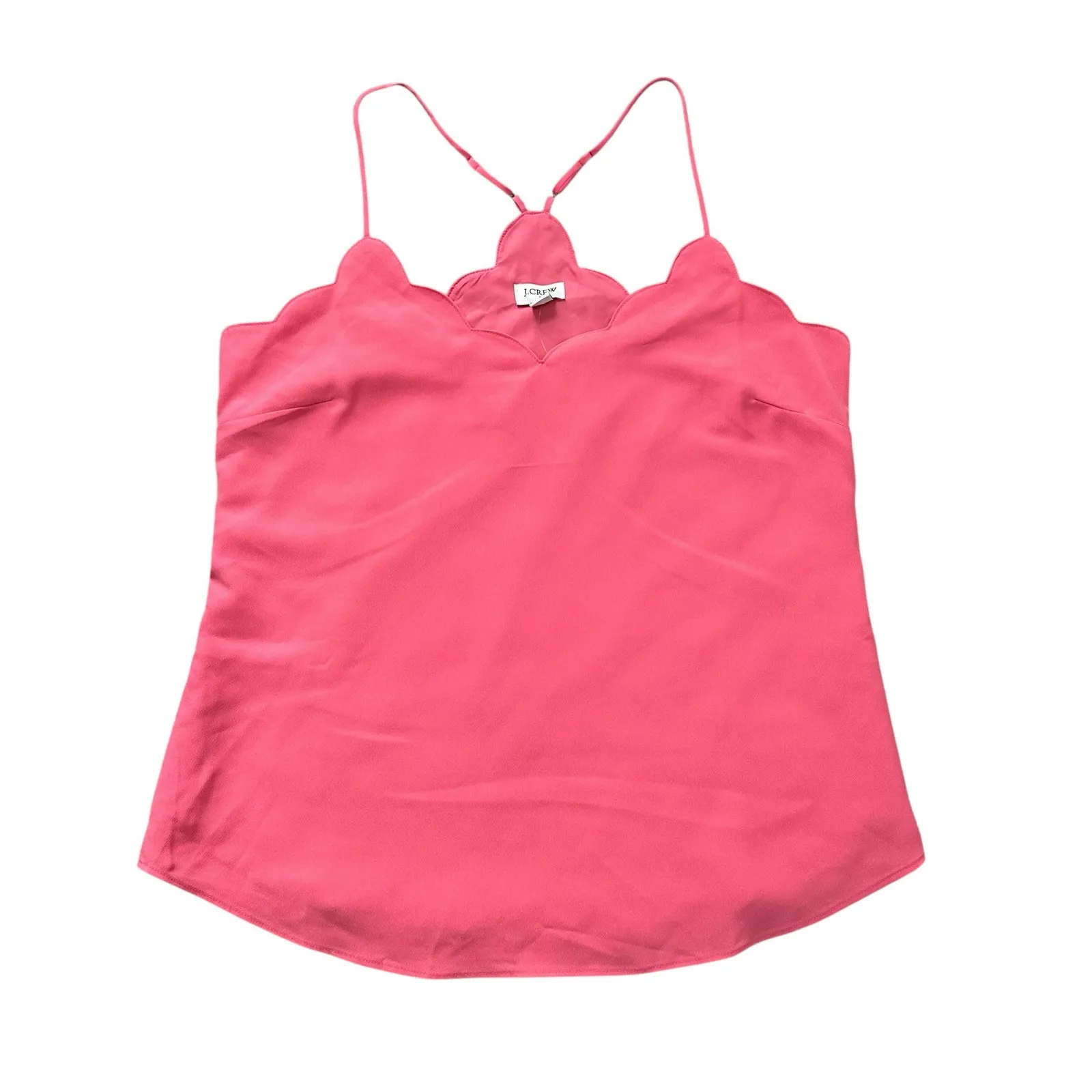 J. Crew pink scallop hem v-neck tank top size 6 NWT - Image 13