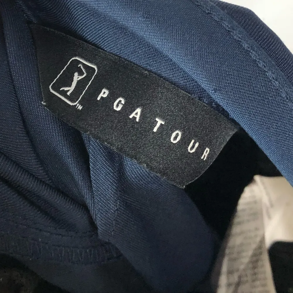 PGA Tour Navy Blue Bermuda Length Golf Shorts 2 - Image 4