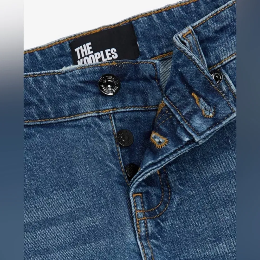 THE KOOPLES Low Rise Bootcut Jeans in Blue Women's Size 29 NWT Button Fly - Image 3