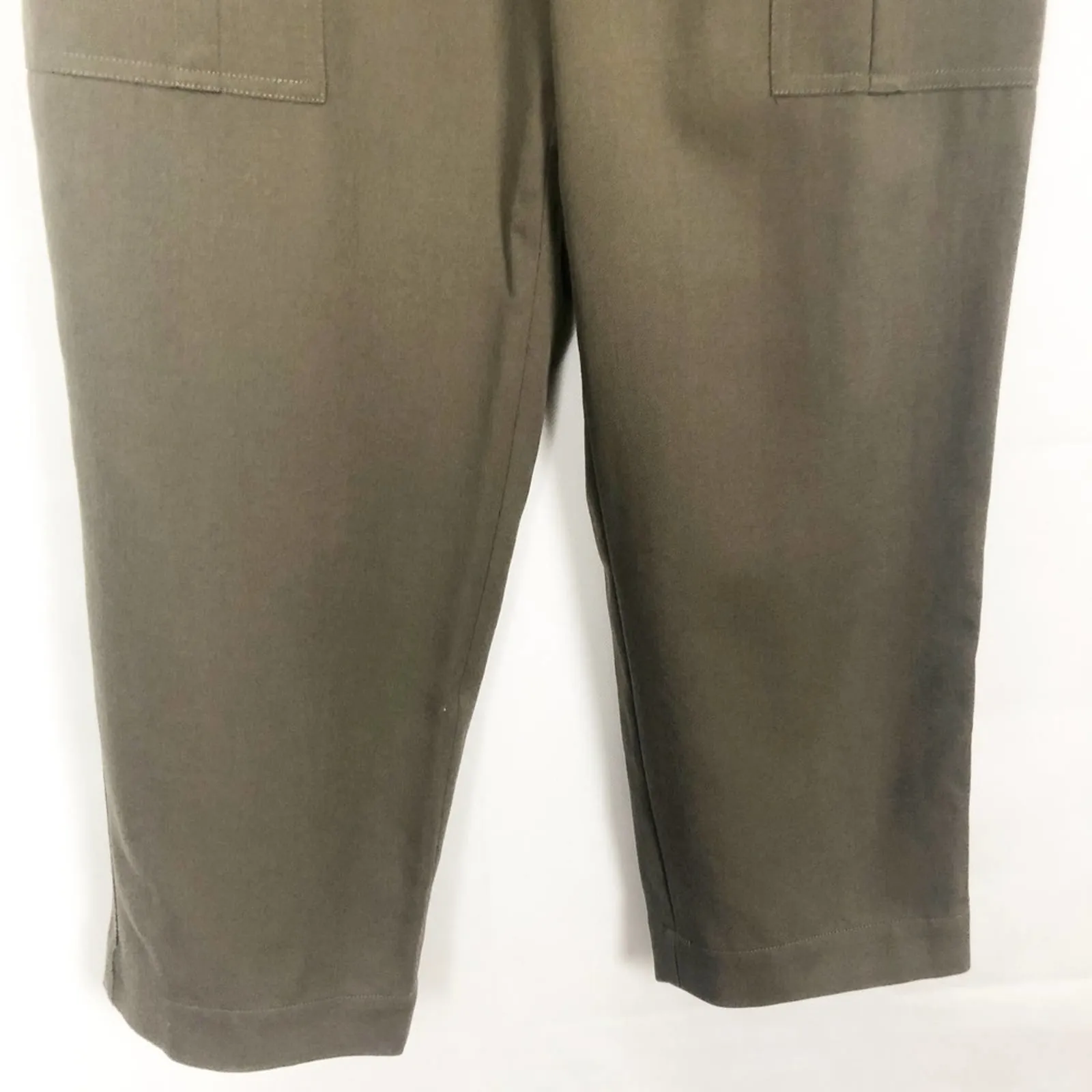 3.1 Phillip Lim 100% Wool Ankle Olive Green Women's Pants 4 - Image 6