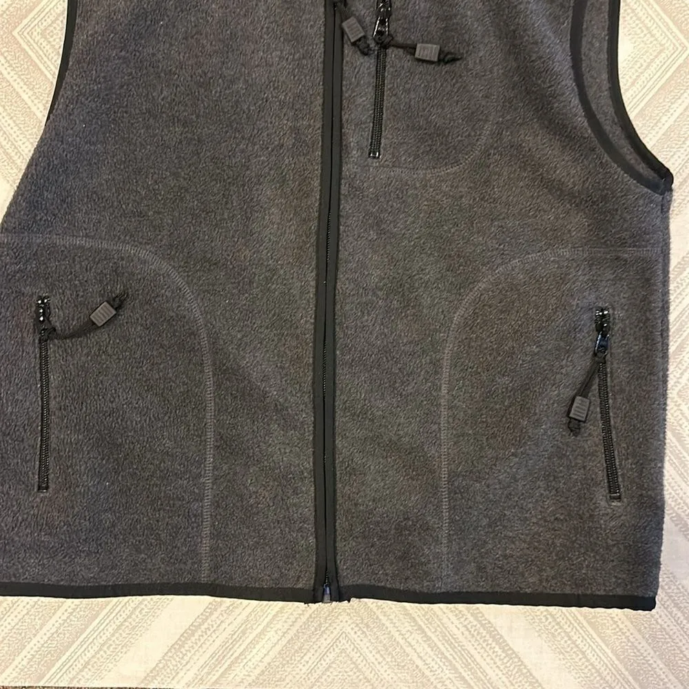 BCG extreme Women’s Grey & Black Fleece Zippered Vest Gray Size L - Image 3