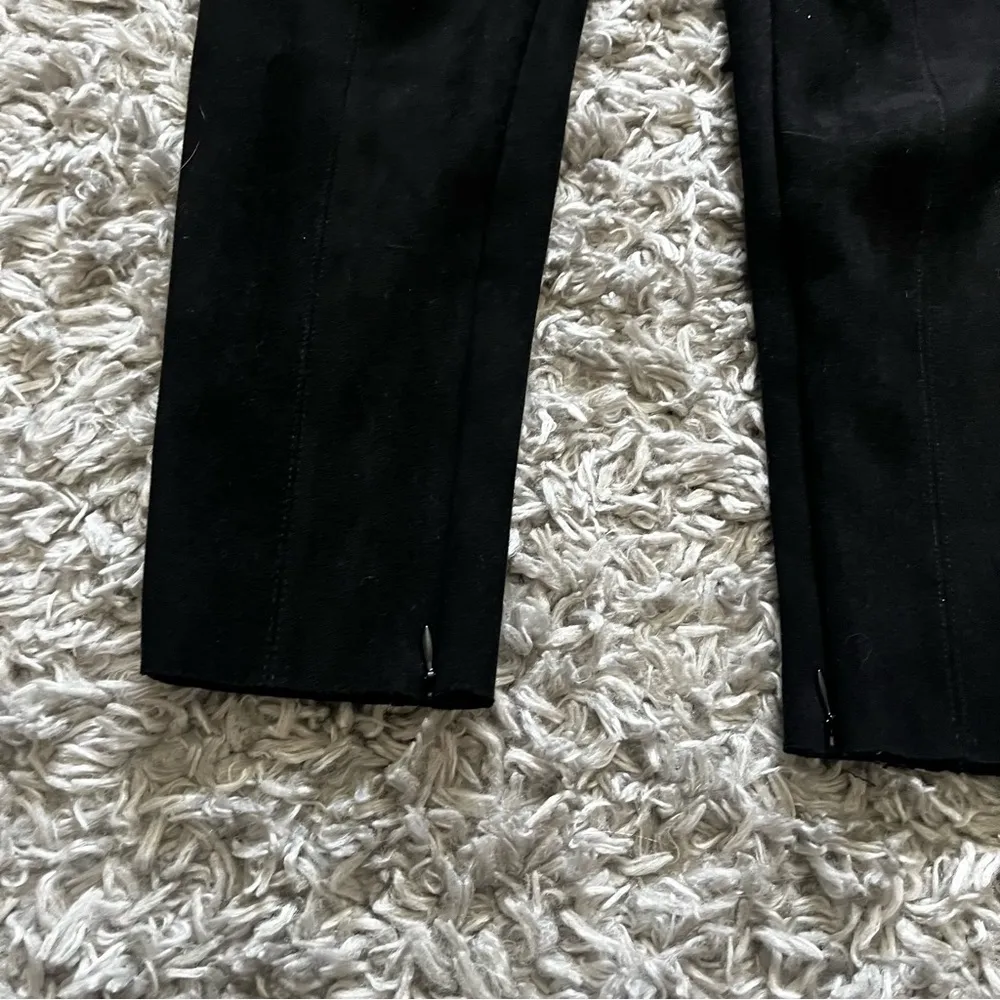 Zara basic black suede trousers size medium - Image 2