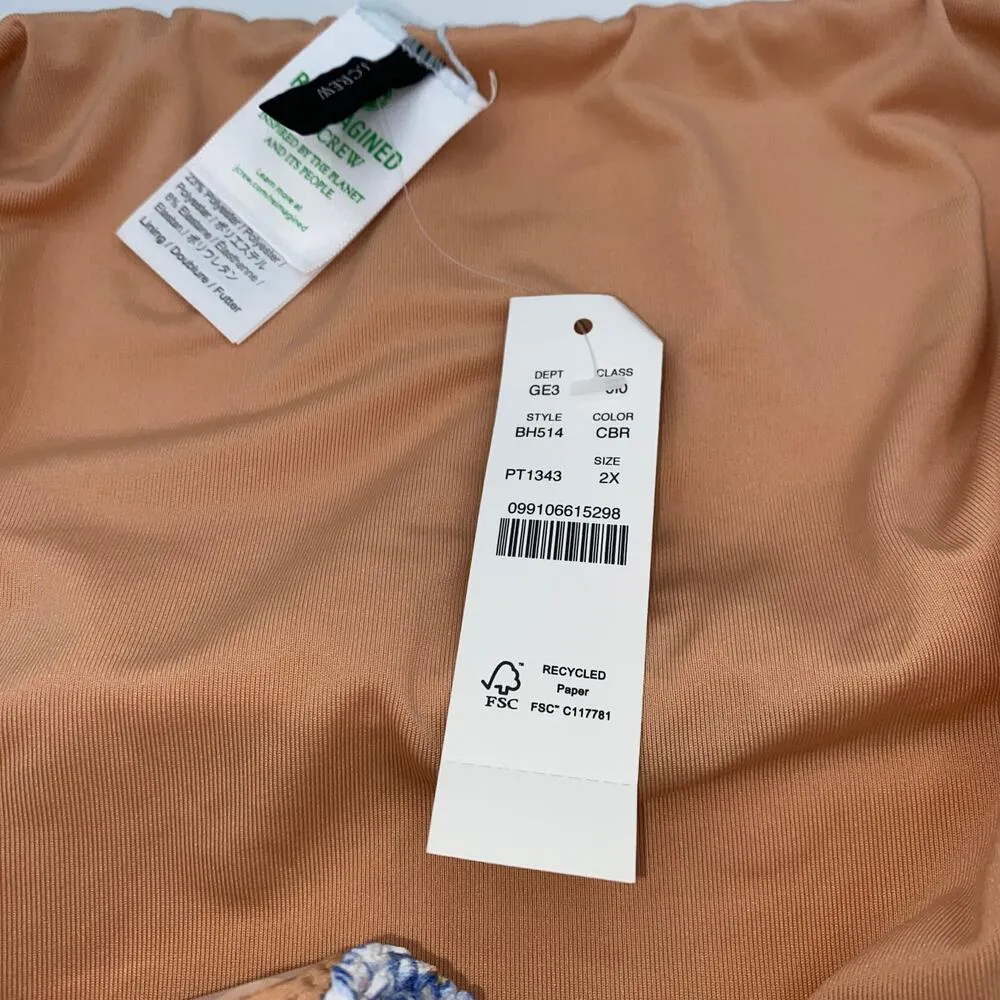 New NWT J. Crew Floral Scrunchie Hipster Bikini Swim Bathing Suit Bottom Size 2X - Image 7