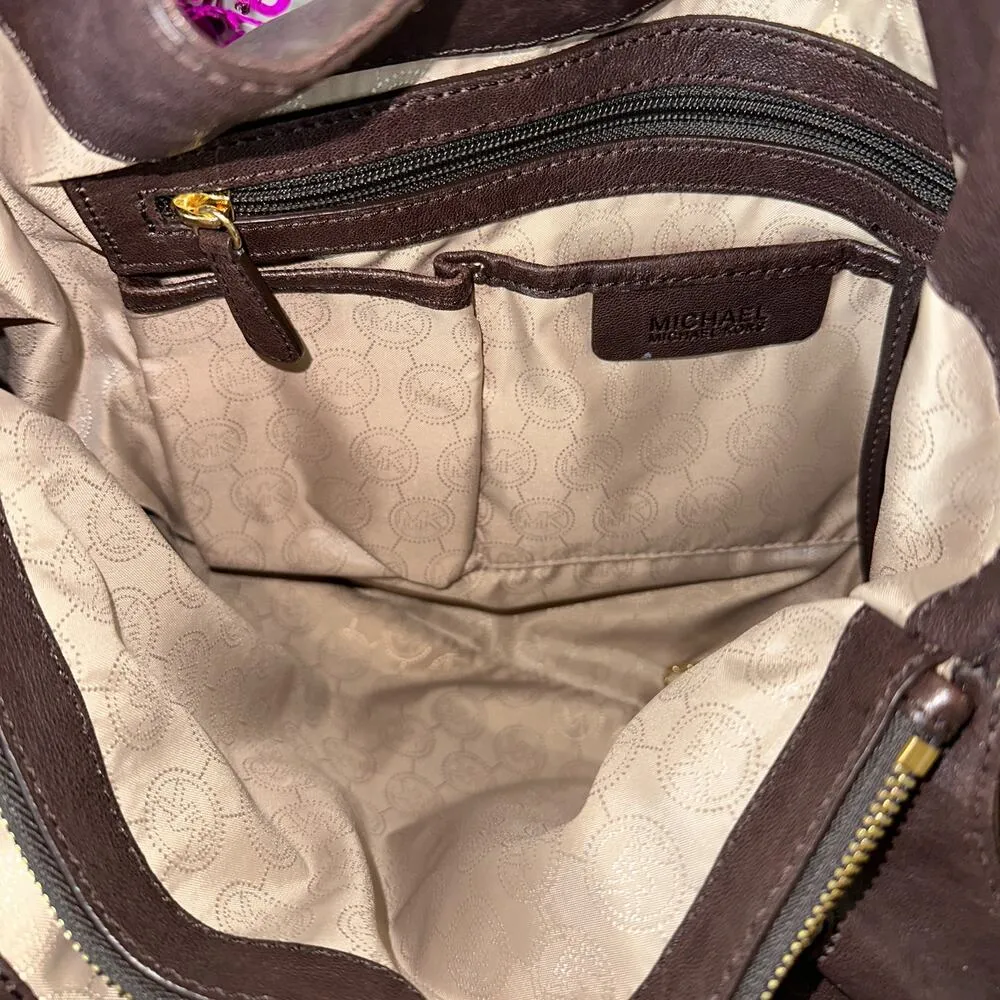 MICHAEL KORS Brown Matilda Shoulder Tote - Image 6