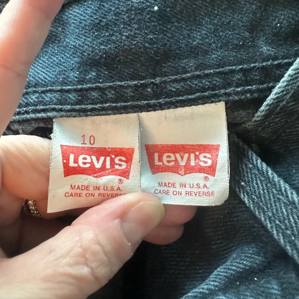 Vintage Levi's sample piece Classic Black Denim Skirt Sz 10 but VERY SMALL!!! - Image 4