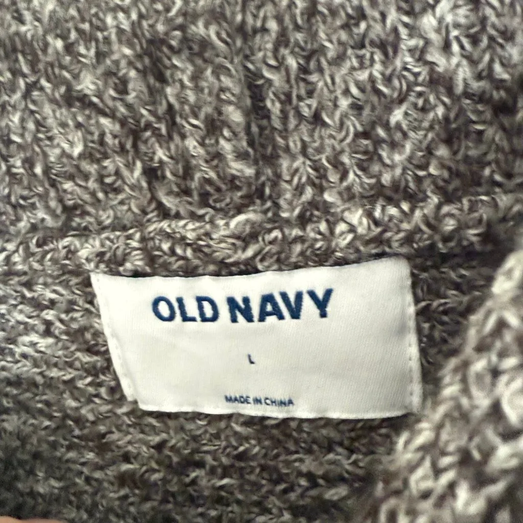 Old Navy Women’s Large Dark Gray Batwing Sweater Pullover Hooded - Image 2