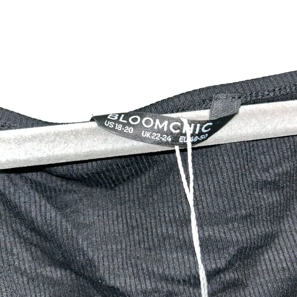 BLOOMCHIC Black Stretch Lightweight Versatile Bodysuit Size 18/20 - Image 3